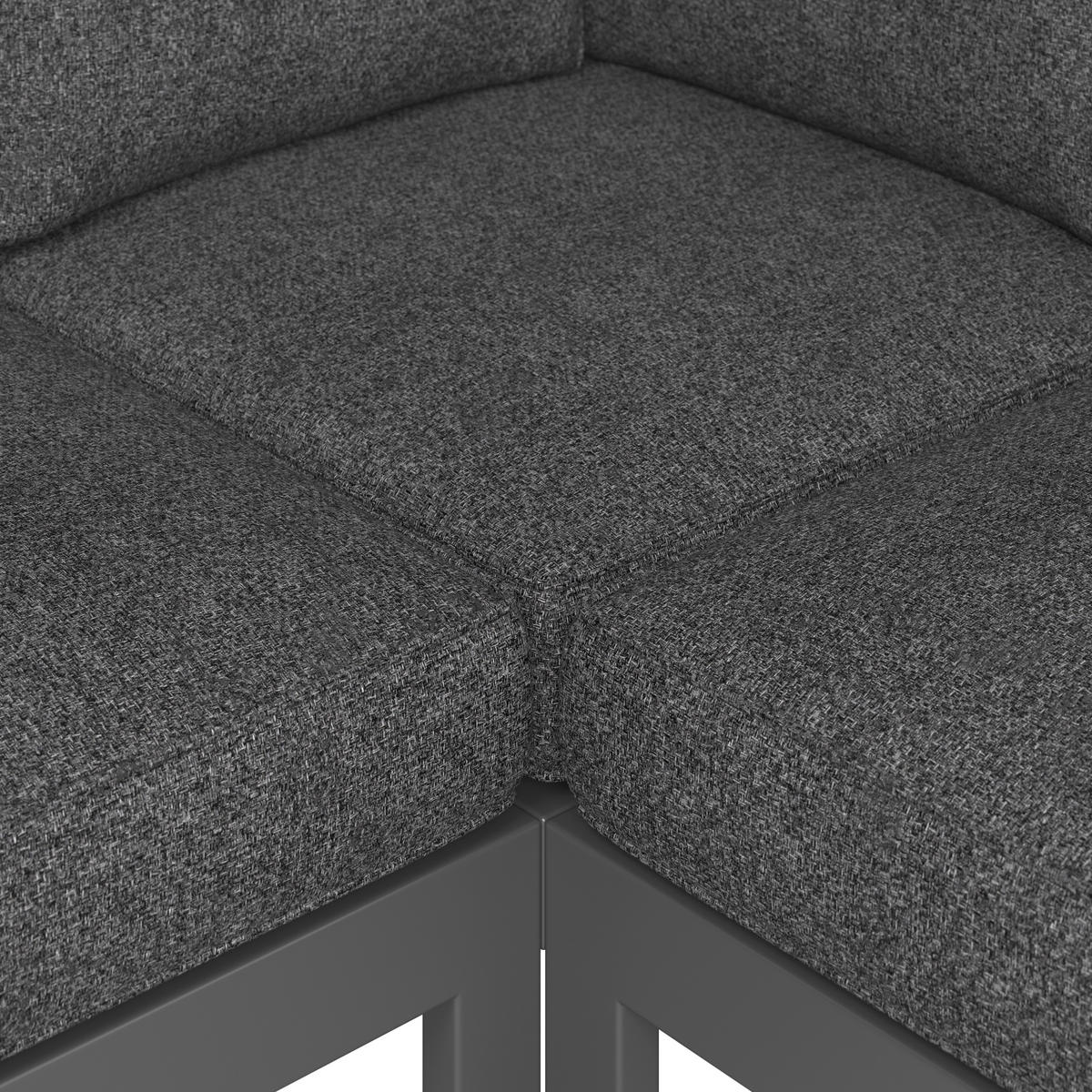 LOUNGEGARNITUR 4-teilig  193/193 cm  Aluminium  - Anthrazit/Schwarz, MODERN, Keramik/Textil (193/193cm) - Beldano