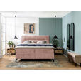 BOXSPRINGBETT 180/200 cm,  in Rosa, Topper, H4 + H4 = sehr fest  - Schwarz/Rosa, Design, Textil/Metall (180/200cm) - Esposa