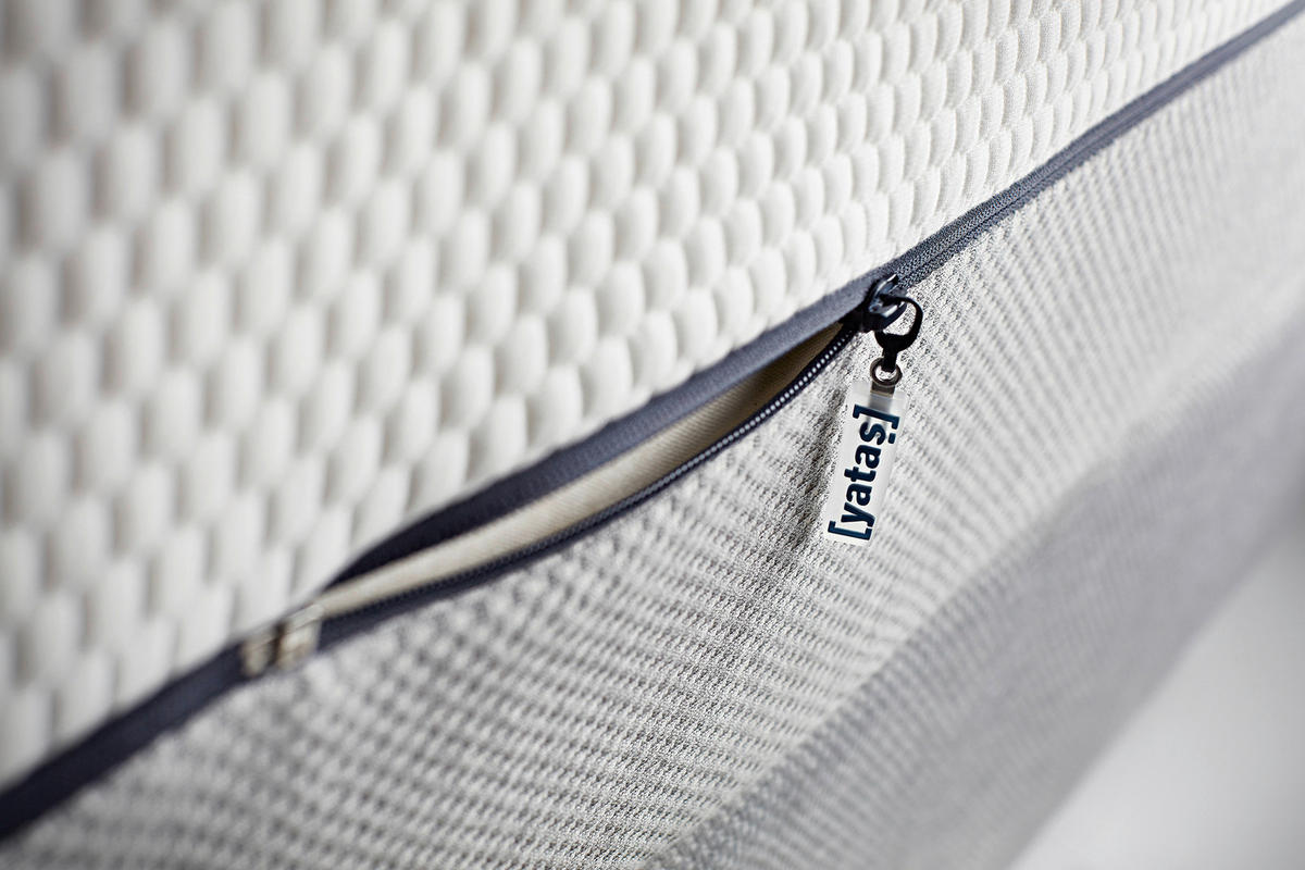 TASCHENFEDERKERNMATRATZE DREAM BOX PRO, 160/200 cm, Höhe ca.: 24 cm, funktional, 3-Zonen - Weiß/Grau, Basics, Textil (160/200cm) - Yatas