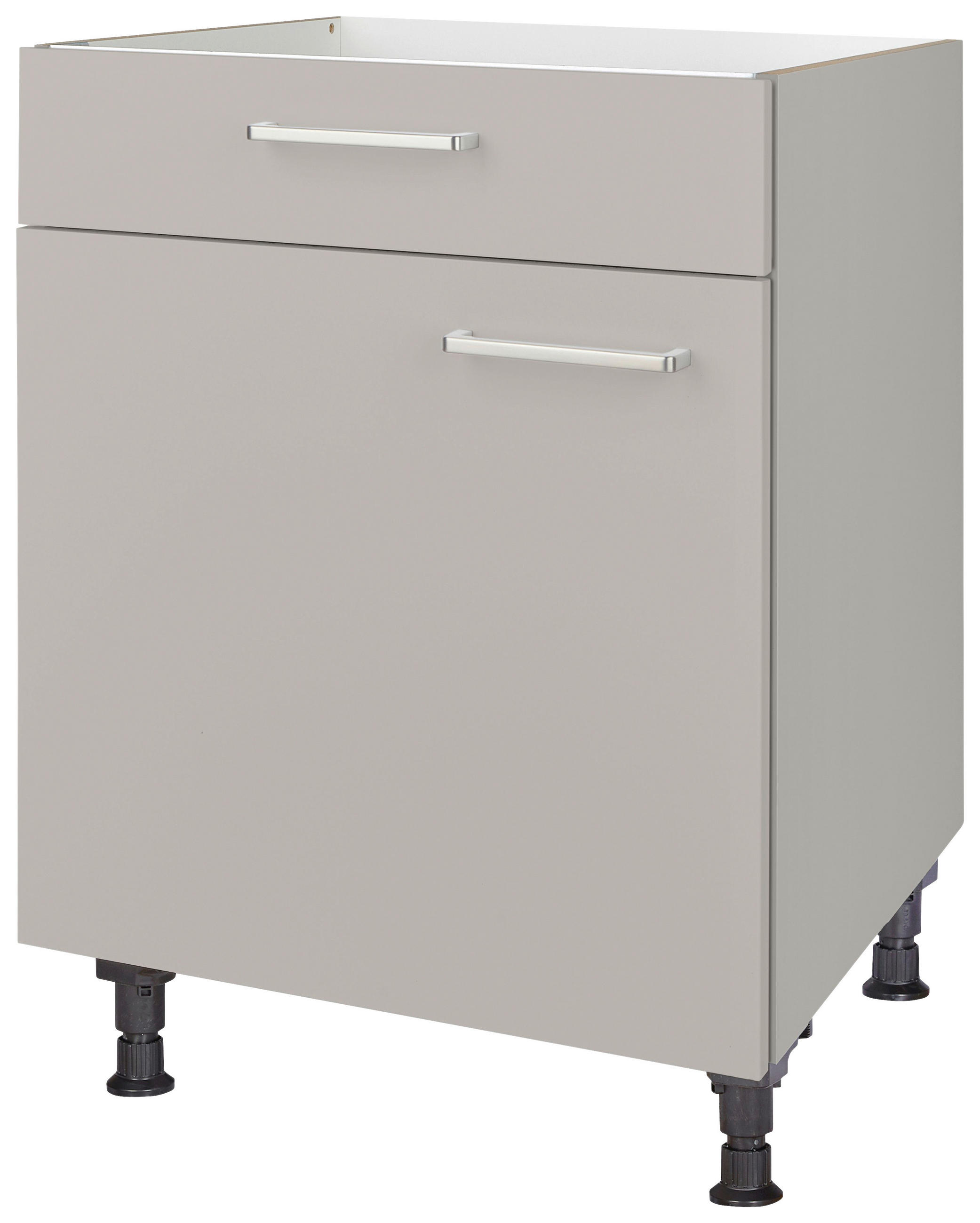 KOCHFELDUMBAUSCHRANK 60/87/56 cm  in Grau  - Edelstahlfarben/Grau, MODERN, Holzwerkstoff/Metall (60/87/56cm) - Nobilia