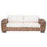 LOUNGESOFA Webstoff Rattan massiv - Naturfarben/Weiß, Trend, Holz/Textil (215/64/96cm) - Ambia Home LOUNGESOFA Webstoff Rattan massiv - Naturfarben/Weiß, Trend, Holz/Textil (215/64/96cm) - Ambia Home