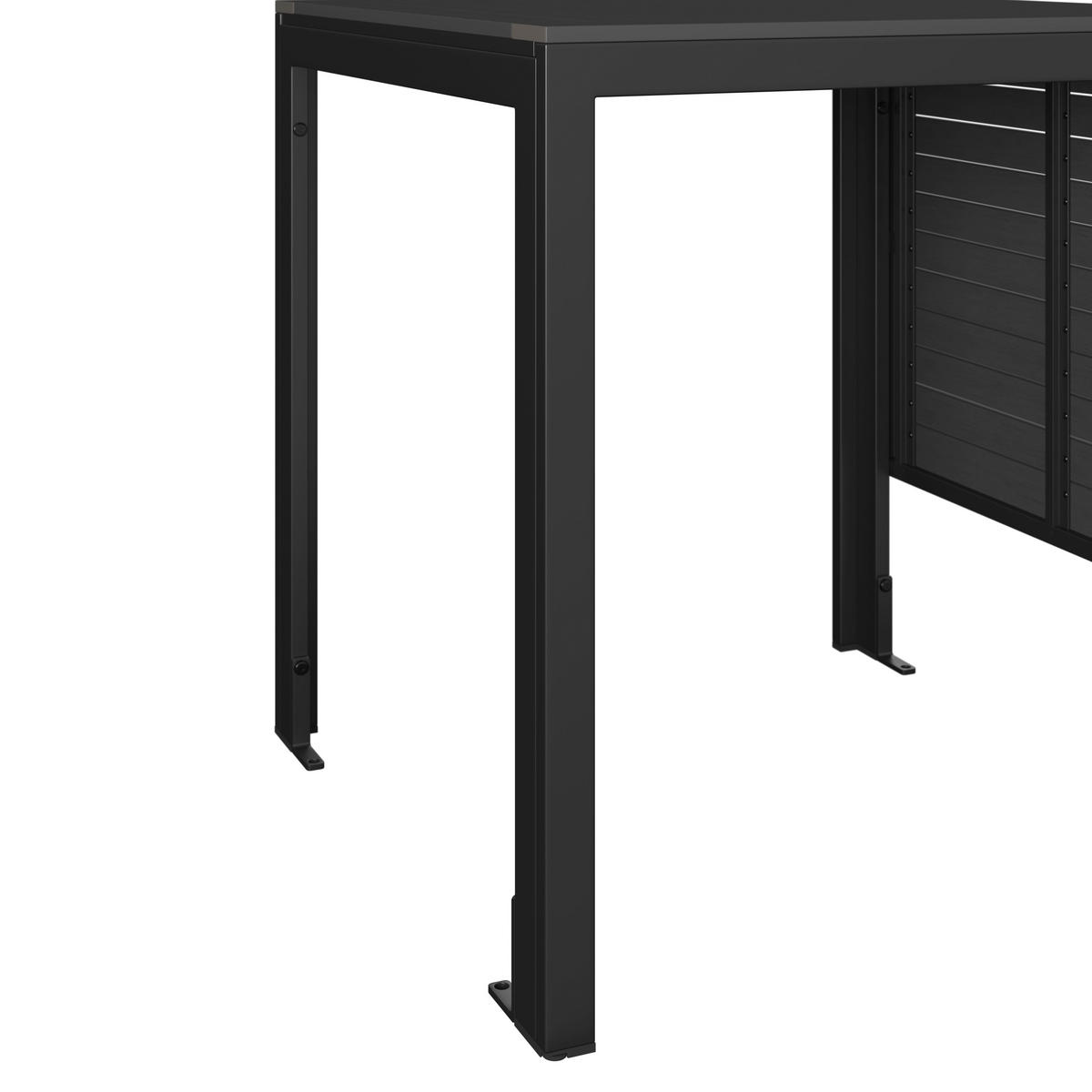 GARTENTISCH  - Dunkelgrau, MODERN, Kunststoff/Metall (123/70/75/70cm) - Ambia Garden