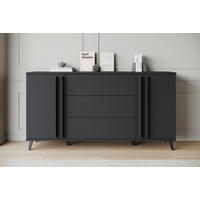 SIDEBOARD 150/77,8/39,5 cm  in Schwarz  - Schwarz, Trend, Holzwerkstoff/Kunststoff (150/77,8/39,5cm)