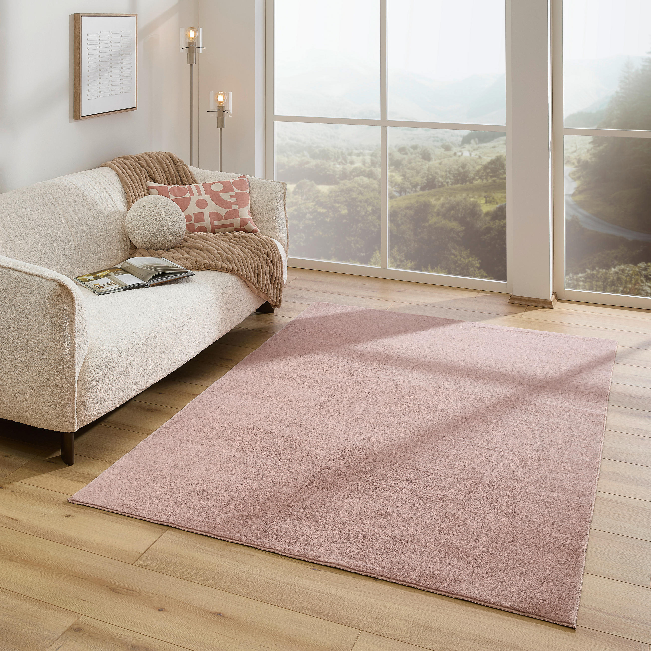 HOCHFLORTEPPICH 130/190 cm Rosa  - Rosa, Basics, Textil (130/190cm) - Novel