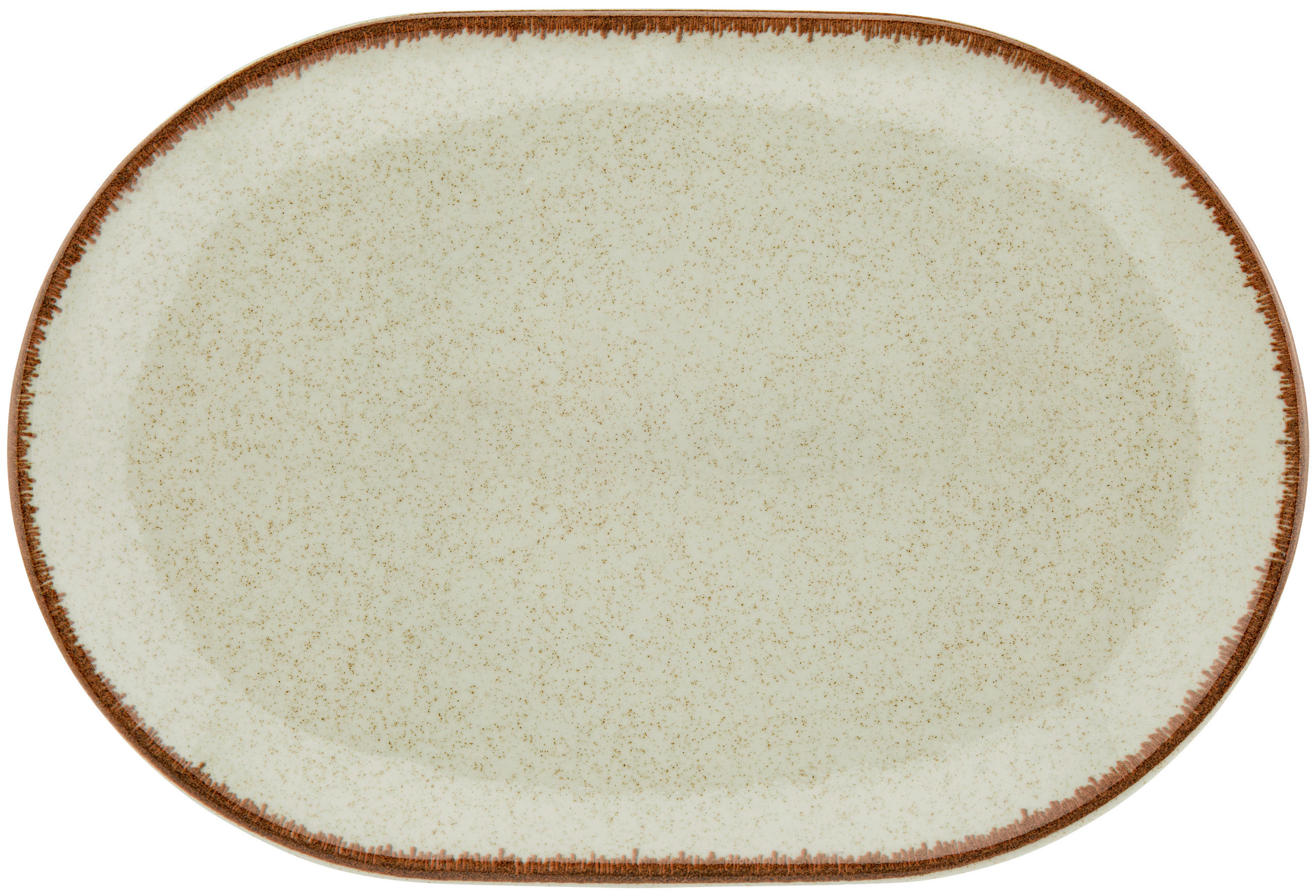 Servierplatte Porzellan Sonora Grün Ca. 22x32 Cm, Oval