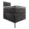 BOXSPRINGBETT 160/200 cm,  in Anthrazit, Topper, H2 + H3 = mittel + fest  - Anthrazit/Schwarz, Design, Textil/Metall (160/200cm) - Esposa