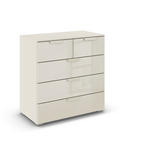 KOMMODE  in 80/81/42 cm  - Champagner, Design, Glas/Holzwerkstoff (80/81/42cm) - Carryhome