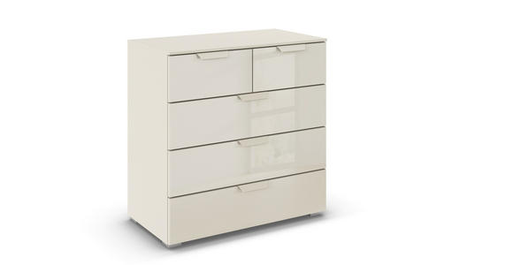 KOMMODE in 80/81/42 cm - Champagner, Design, Glas/Holzwerkstoff (80/81/42cm) - Carryhome