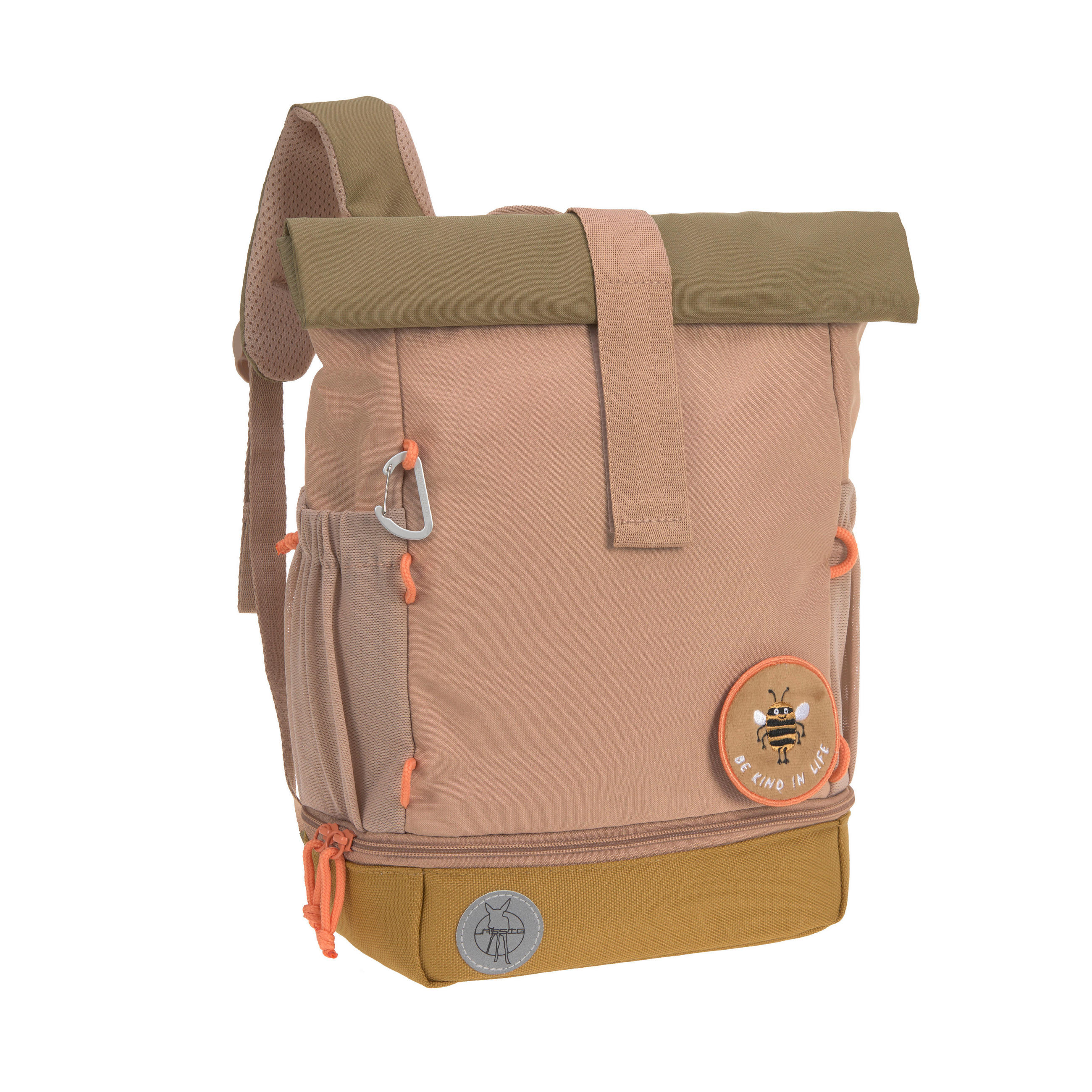 Lässig Kinderrucksack Rolltop Hellbraun 11x32.5x23 cm