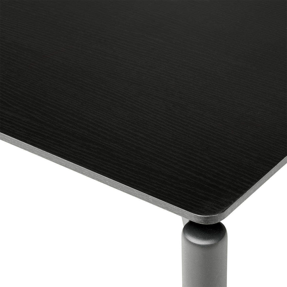 ESSTISCH rechteckig Schwarz  - Schwarz, KONVENTIONELL, Holzwerkstoff/Metall (160/90/76cm) - P & B