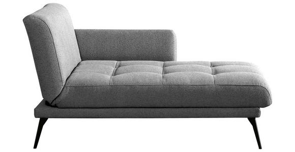 RÉCAMIERE Amira in Grau  - Schwarz/Grau, KONVENTIONELL, Textil/Metall (200/85/106cm) - Novel