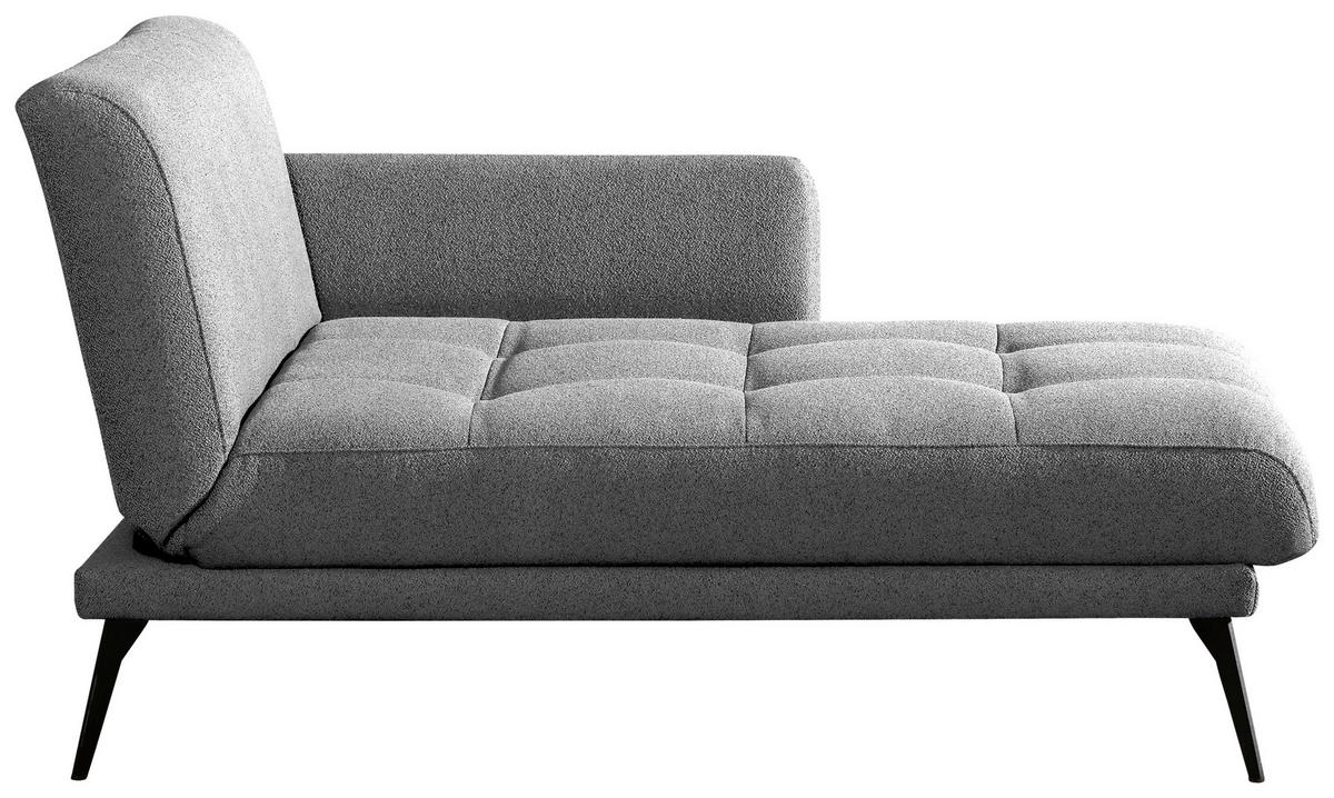 RÉCAMIERE in Grau  - Schwarz/Grau, Konventionell, Textil/Metall (200/85/106cm) - Novel