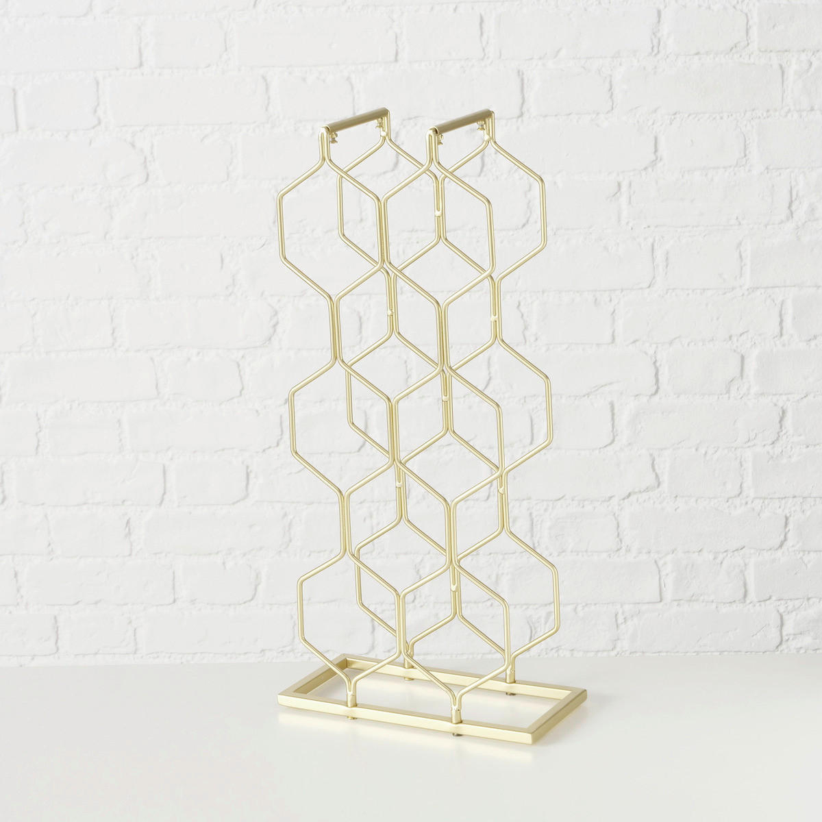 WEINREGAL  - Goldfarben, Basics, Metall (23/11/48,5cm) - Boltze Home