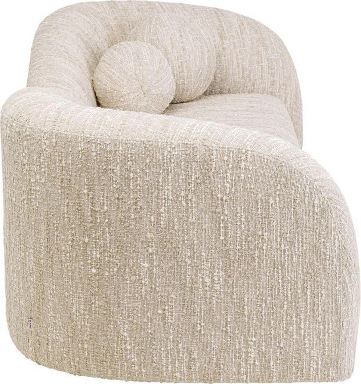 2-SITZER-SOFA  in Webstoff Creme  - Creme, MODERN, Holz/Kunststoff (201/71/94cm) - Kare-Design