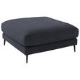 ECKSOFA  in Flachgewebe Dunkelgrau  253/177 cm  - Dunkelgrau/Schwarz, Design, Textil/Metall (253/177cm) - Dieter Knoll