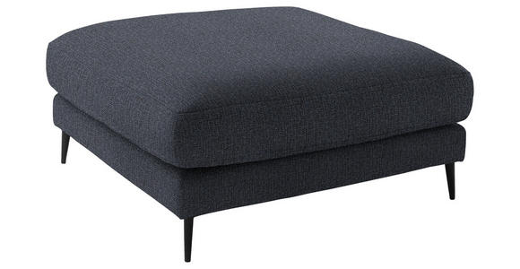 ECKSOFA  in Flachgewebe Dunkelgrau  253/177 cm  - Dunkelgrau/Schwarz, Design, Textil/Metall (253/177cm) - Dieter Knoll