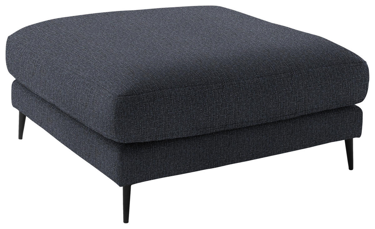 ECKSOFA in Flachgewebe Dunkelgrau  - Dunkelgrau/Schwarz, Design, Textil/Metall (253/177cm) - Dieter Knoll