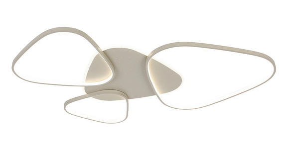 LED-DECKENLEUCHTE Alvia 102,5/72,5/5 cm  - Sandfarben, Design, Kunststoff/Metall (102,5/72,5/5cm) - Novel