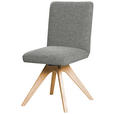 STUHL drehbar - Eichefarben/Grau, KONVENTIONELL, Holz/Textil (47/89/60cm) - Linea Natura
