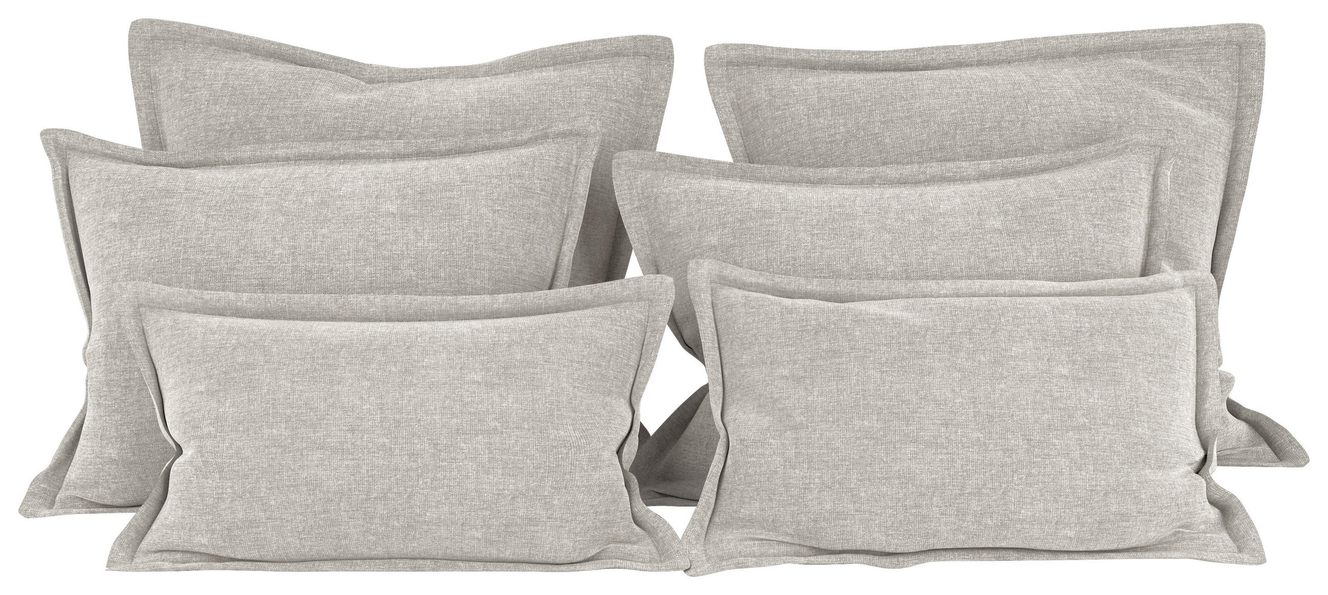 ZIERKISSENSET 6-teilig  - Beige, MODERN, Textil (70-50/60-25/10cm) - MID.YOU