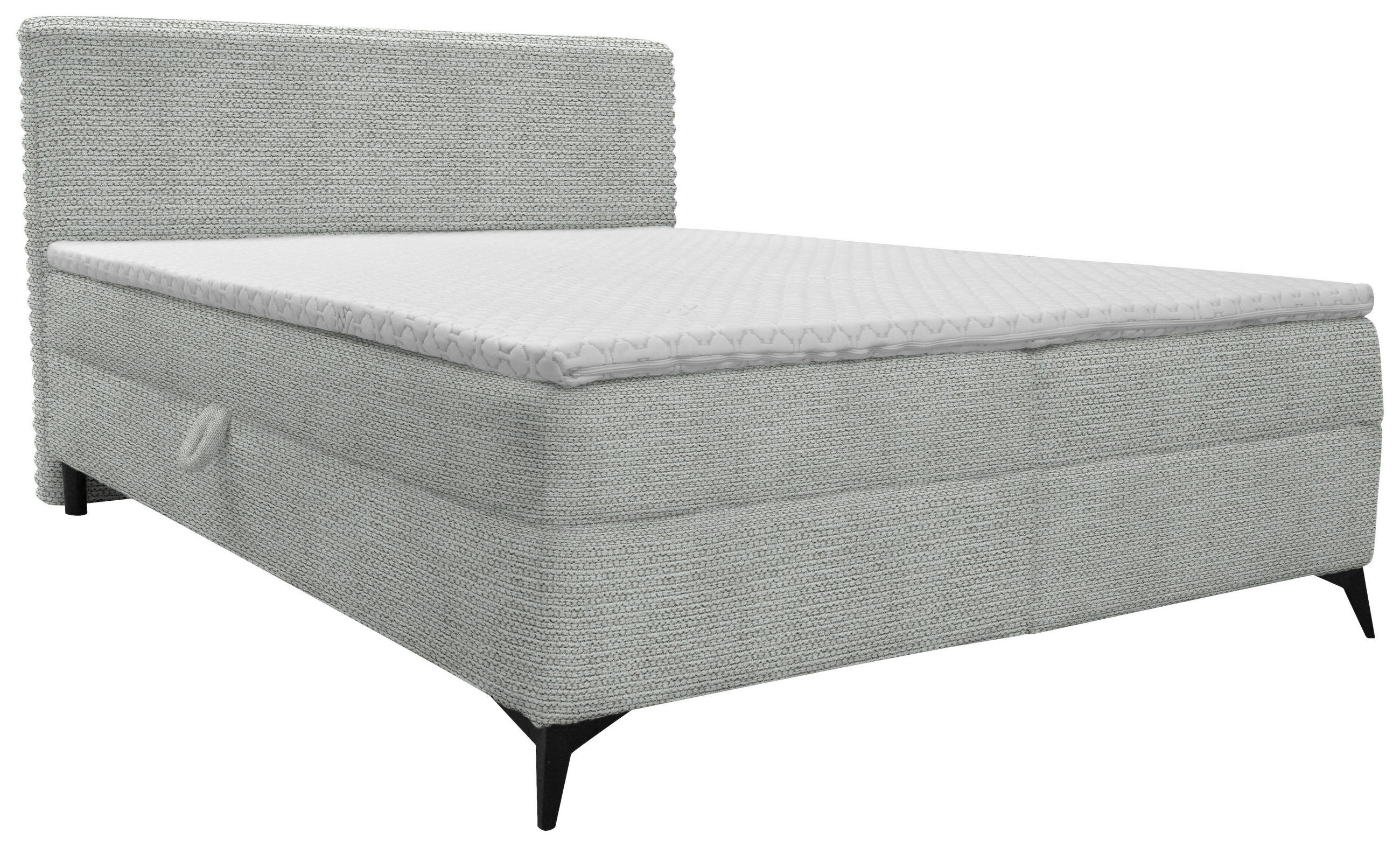 BOXBETT 140/200 cm  in Silberfarben  - Silberfarben/Schwarz, Design, Holz/Holzwerkstoff (140/200cm) - Xora