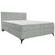 BOXBETT 140/200 cm  in Silberfarben  - Silberfarben/Schwarz, Design, Holz/Holzwerkstoff (140/200cm) - Xora