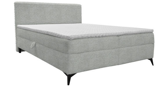 BOXBETT 140/200 cm in Silberfarben - Silberfarben/Schwarz, Design, Holz/Holzwerkstoff (140/200cm) - Xora