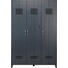 SCHRANK in massiv Kiefer Dunkelgrau - Dunkelgrau, Trend, Holz/Metall (123/186/40cm) - Carryhome SCHRANK in massiv Kiefer Dunkelgrau - Dunkelgrau, Trend, Holz/Metall (123/186/40cm) - Carryhome