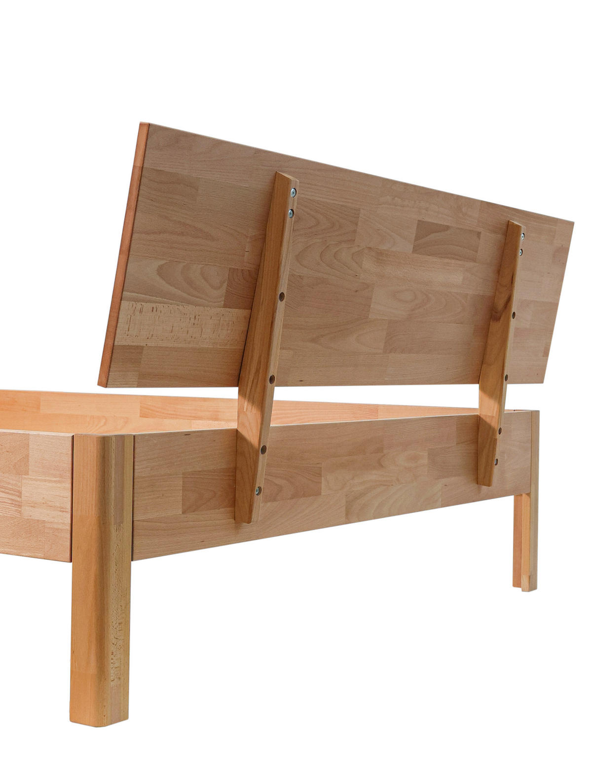 BETT 180/200 cm  Kernbuche   - Kernbuche, Natur, Holz (180/200cm) - P & B