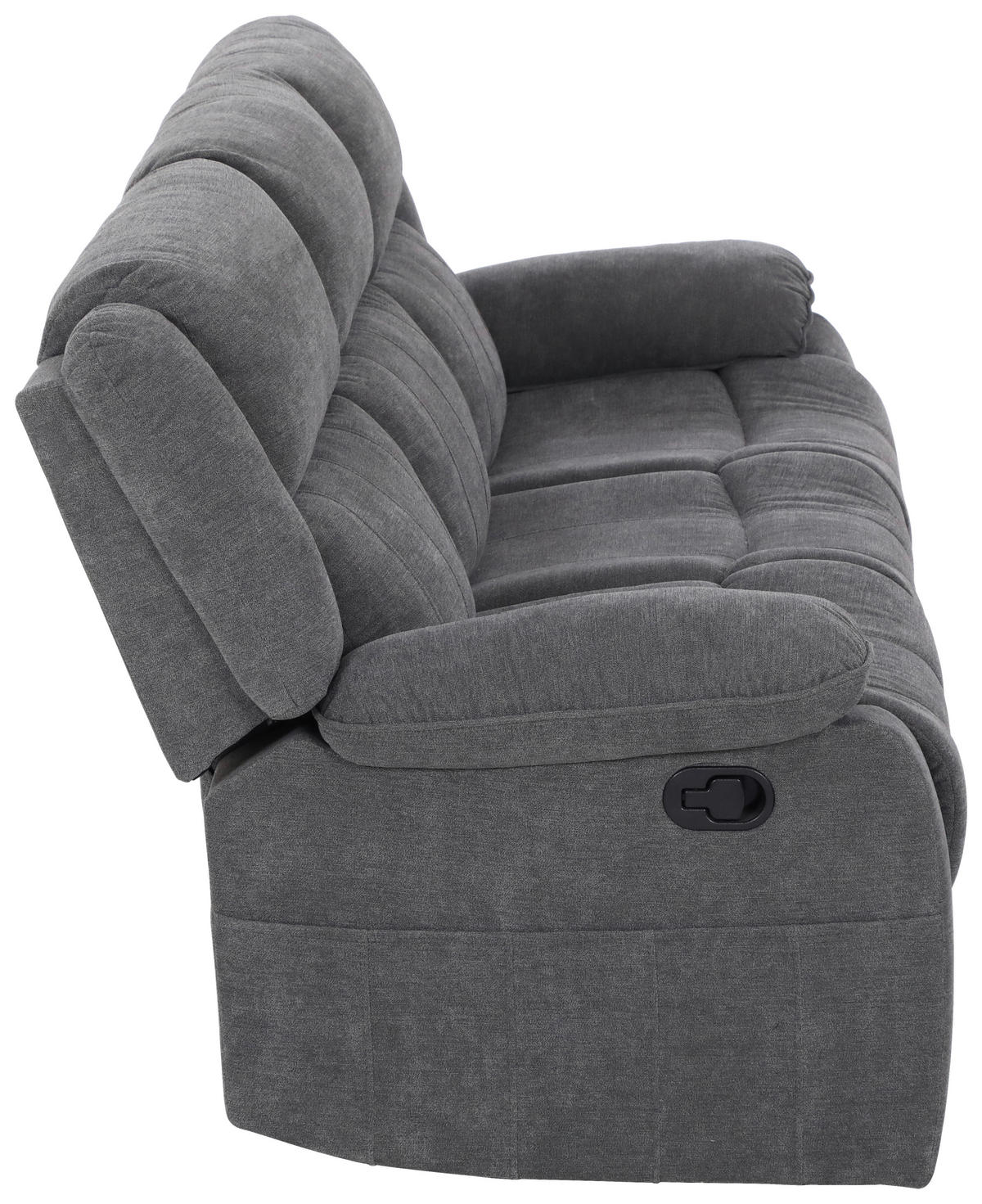 3-SITS SOFFA i vävt tyg grå  - svart/grå, Basics, textil/plast (209/101/93cm) - P & B