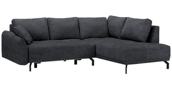 ECKSOFA in Webstoff Anthrazit  - Anthrazit/Schwarz, Design, Textil/Metall (250/191cm) - Carryhome