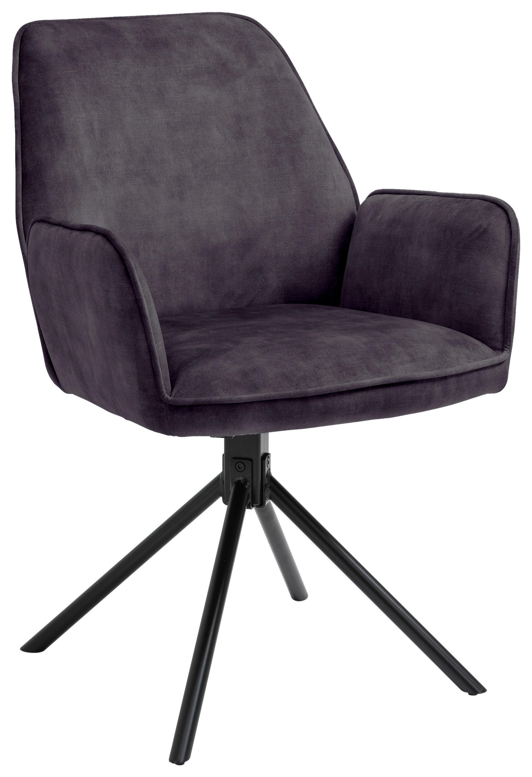 STOLIČKA, 62/89/61 cm - tmavosivá, Basics, kov/textil (62/89/61cm) - Cantus