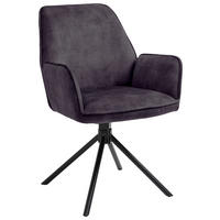 STOLIČKA, 62/89/61 cm - tmavosivá, Basics, kov/textil (62/89/61cm) - Cantus
