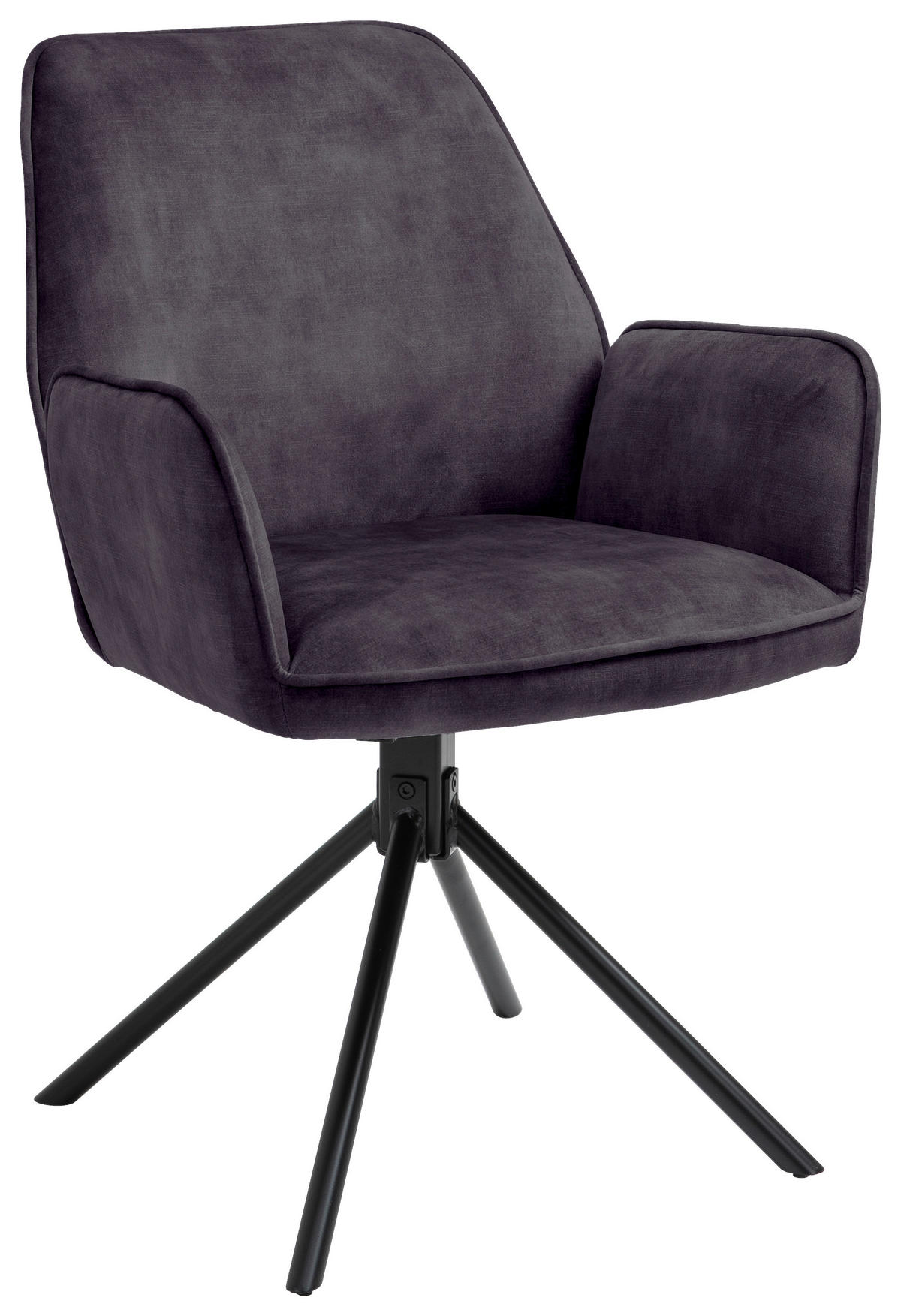 STOLIČKA, 62/89/61 cm - tmavosivá, Basics, kov/textil (62/89/61cm) - Cantus