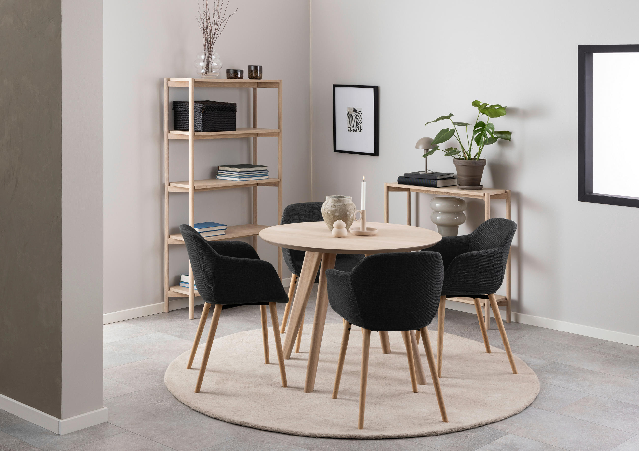 ESSTISCH in Holz 100/100/75 cm  - Eichefarben, Design, Holz (100/100/75cm) - MID.YOU