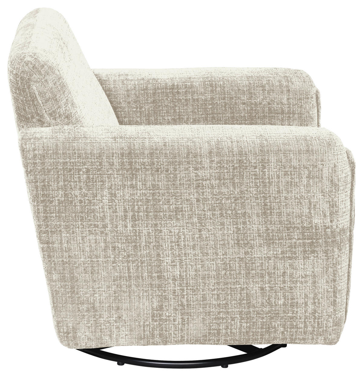 SESSEL in Chenille Beige  - Beige/Schwarz, Basics, Textil/Metall (76/78/81cm) - Livetastic