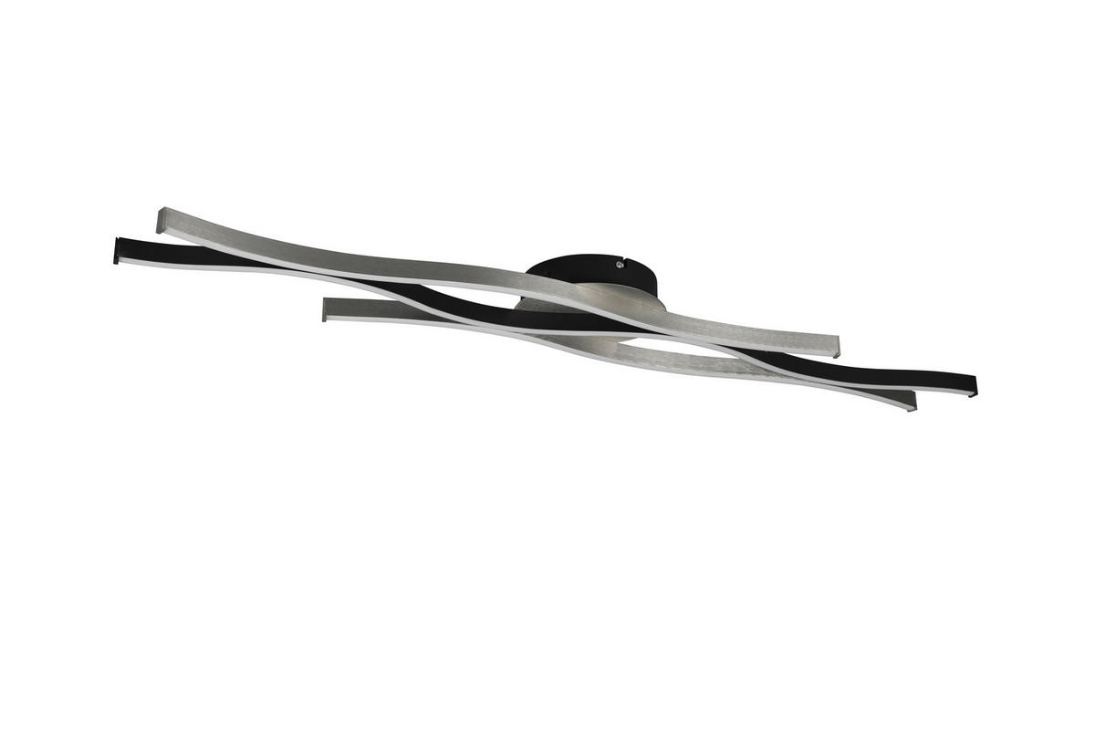 LED-DECKENLEUCHTE     - Schwarz, Basics, Metall (107,5/7/18cm) - Trio Leuchten