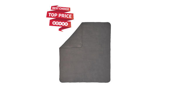FLEECEDECKE 125/150 cm  - Grau, Basics, Textil (125/150cm) - Boxxx