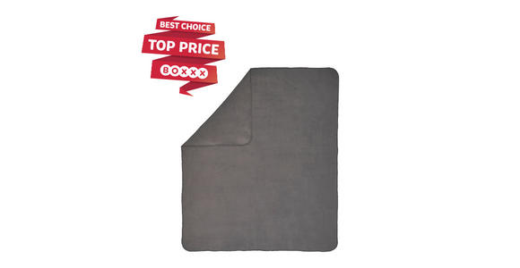 FLEECEDECKE 125/150 cm - Grau, Basics, Textil (125/150cm) - Boxxx