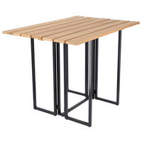 GARTENKLAPPTISCH 100/69/74 cm Holz rechteckig  - Schwarz/Teakfarben, KONVENTIONELL, Holz/Metall (100/69/74cm) - Jan Kurtz