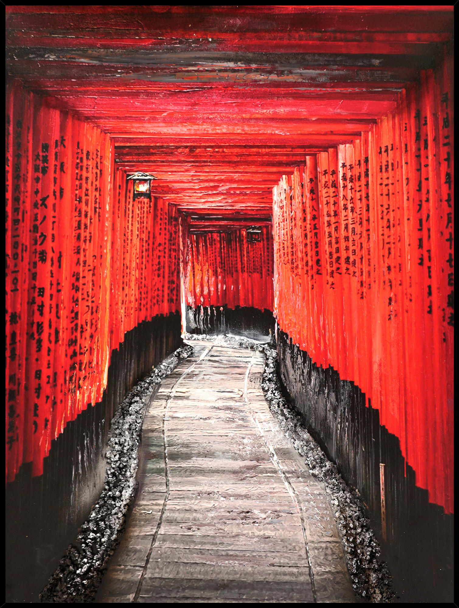 ÖLGEMÄLDE Städte, Architektur 60/80 cm  - Multicolor/Schwarz, Design, Holzwerkstoff/Textil (60/80cm) - Monee