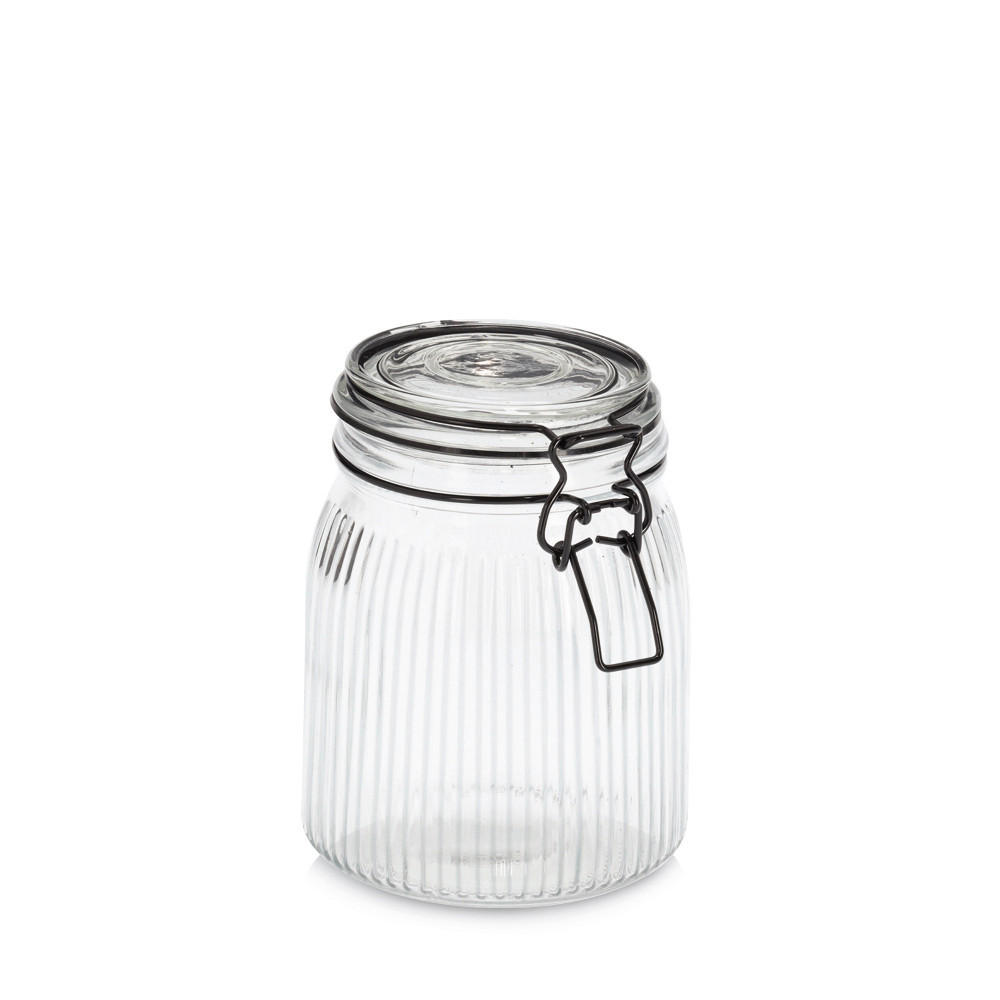 VORRATSGLAS 1 L  - Transparent, Basics, Glas (11,5/15,3/15,3cm) - Zeller Present