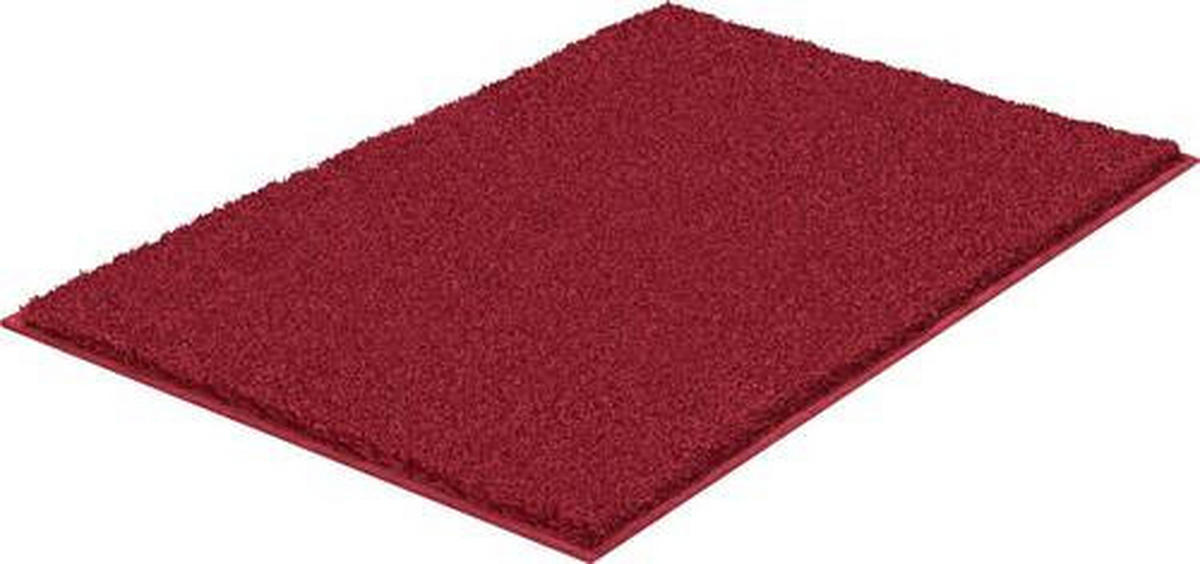 BADTEPPICH Rot 60/90 cm  - Rot, Basics, Kunststoff/Textil (60/90cm) - Grund