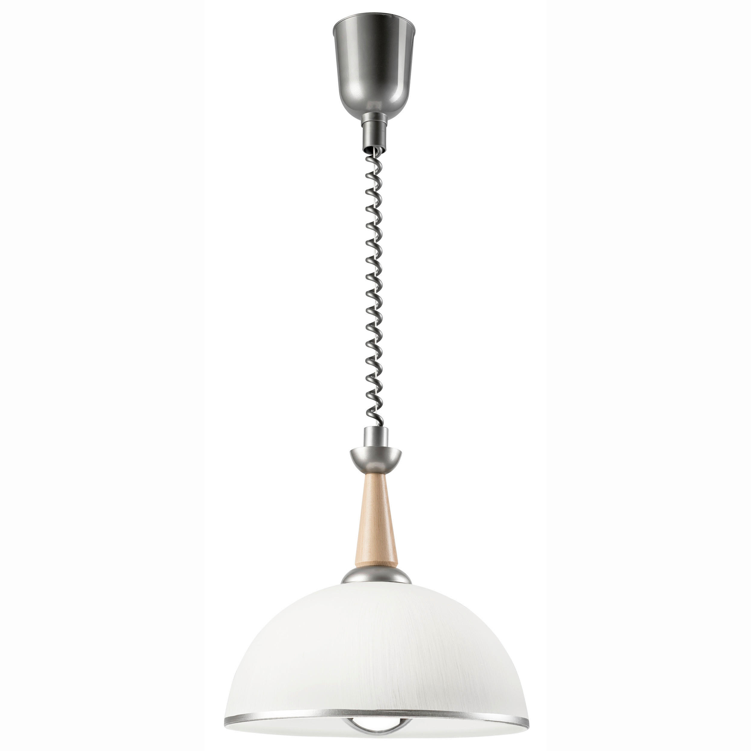 KRONLEUCHTER CHIARA 30/64 cm  - Silberfarben/Buchefarben, KONVENTIONELL, Glas/Holz (30/64cm)