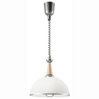 KRONLEUCHTER CHIARA 30/64 cm  - Silberfarben/Buchefarben, KONVENTIONELL, Glas/Holz (30/64cm)