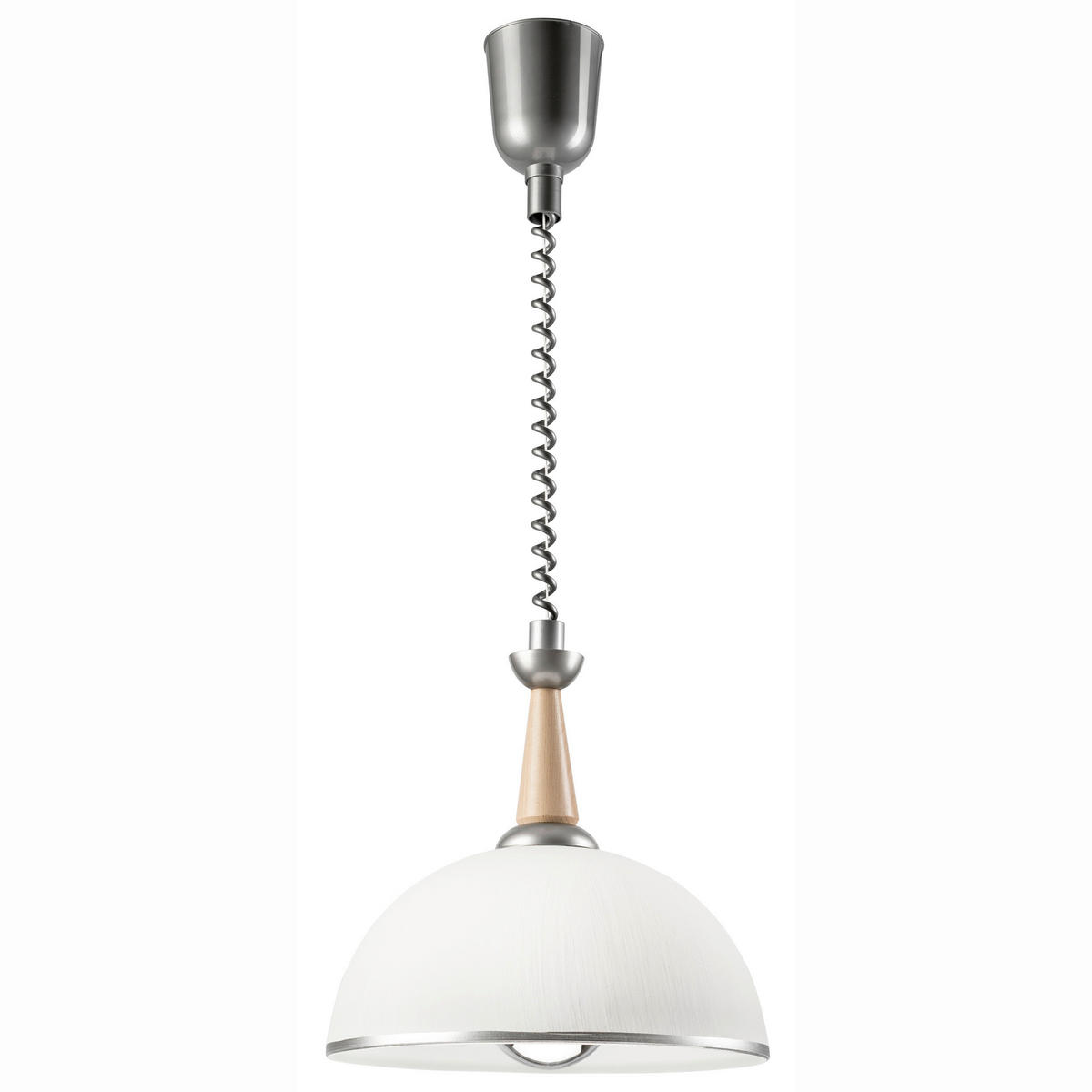 KRONLEUCHTER CHIARA 30/64 cm  - Silberfarben/Buchefarben, KONVENTIONELL, Glas/Holz (30/64cm)