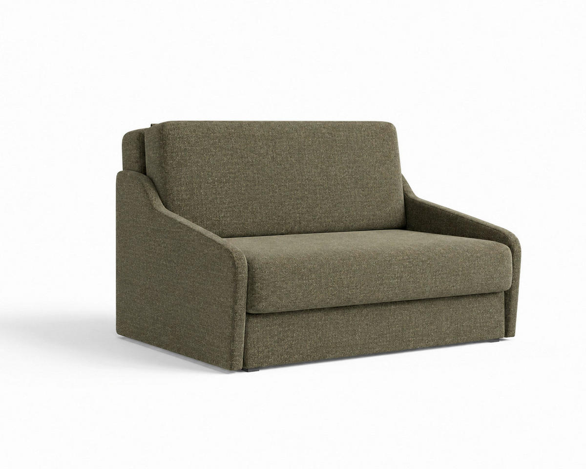 SCHLAFSOFA Dunkelgrün  - Dunkelgrün/Schwarz, Design, Kunststoff/Textil (136/86/113cm) - MID.YOU