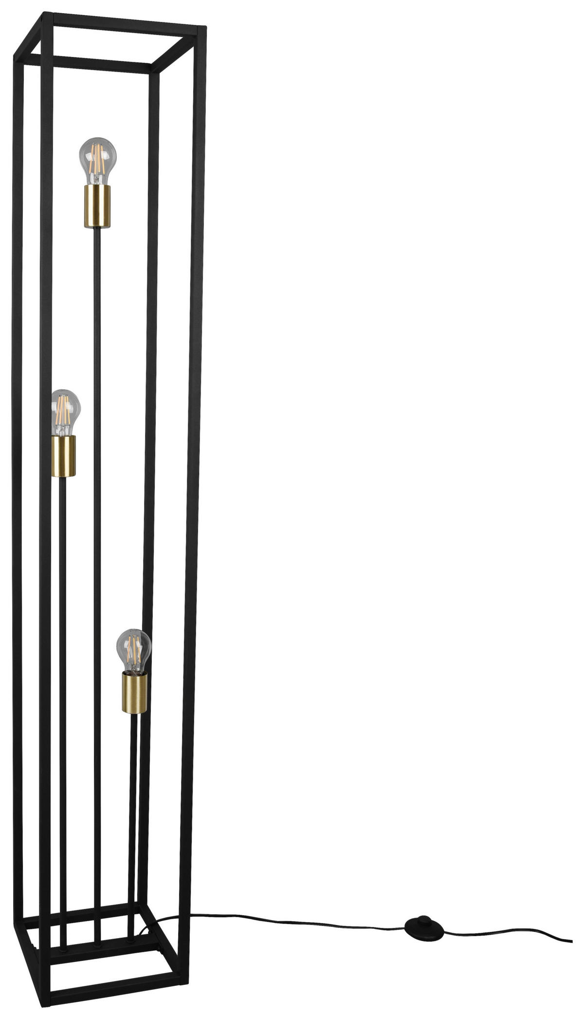 STEHLEUCHTE - Schwarz, Design, Metall (25/153cm) - P & B