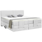 BOXSPRINGBETT 160/200 cm  in Weiß  - Schwarz/Weiß, Design, Kunststoff/Textil (160/200cm) - Hom`in