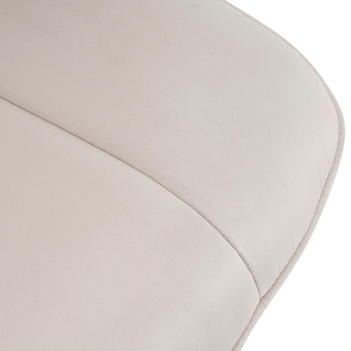 SESSEL Mikrofaser Creme    - Creme/Schwarz, MODERN, Textil/Metall (74/79/76cm) - MID.YOU